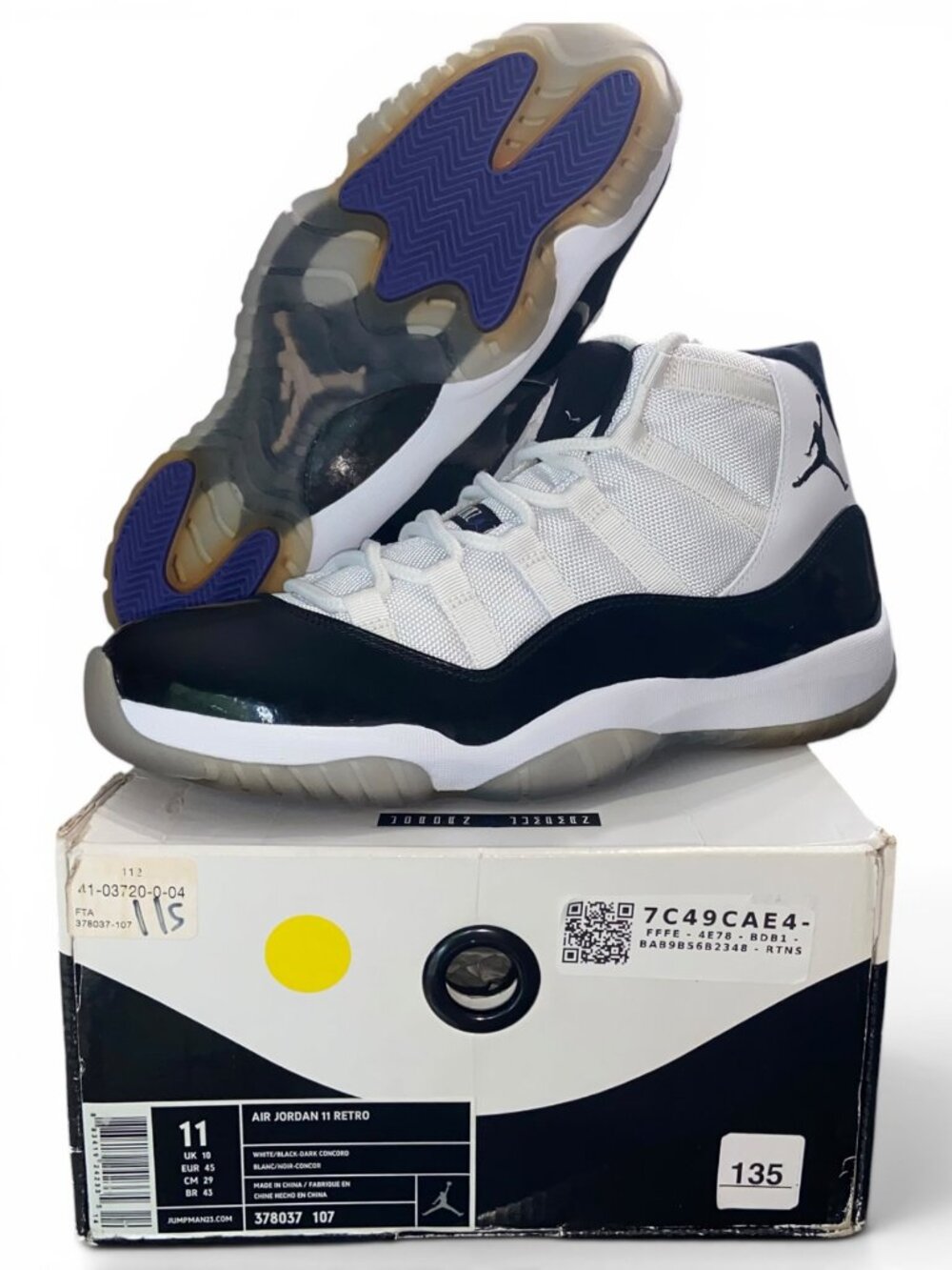 Air Jordan 11 Retro Concord (2011) Mens Basketball Shoes Size 11 NEW 378037 107